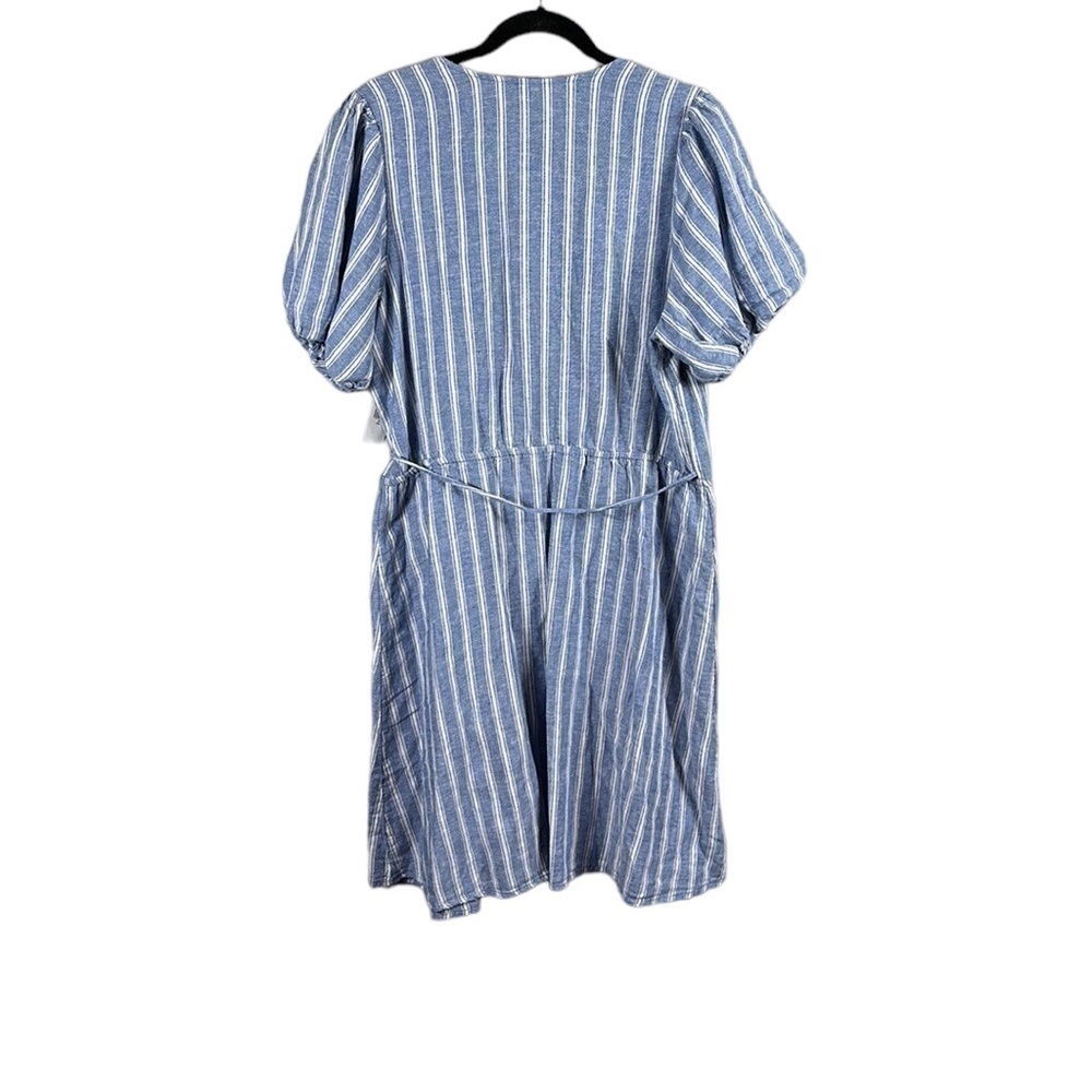 Old Navy Blue and White Striped Wrap Dress. Size XL Tall - Picture 7 of 8